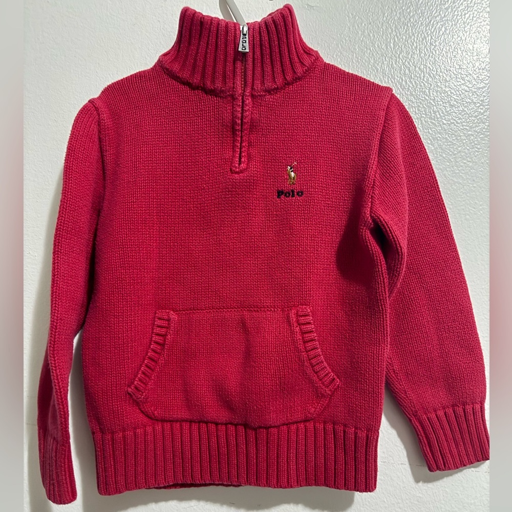 Ralph Lauren Polo Red Half-Zip Sweater